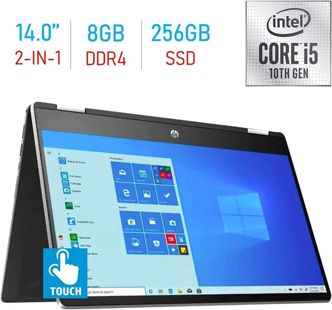 HP 14-inch 2-in-1 X360 HD Touchscreen Laptop PC